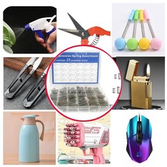 420 Pcs 24 Different Sizes Stainless Steel Springs, Spring Assortment for Shop