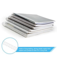 11mm(7/16″) Spiral Binding Coils, 50 Pcs Spirals 80 Sheet Capacity, Transparent