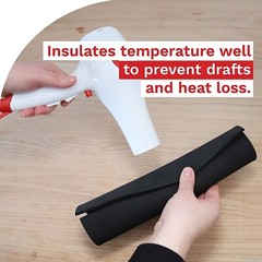 XFasten Neoprene Sponge Foam Rubber Sheet Roll, Black, 1/4-Inch Thick, 12″ x 55″