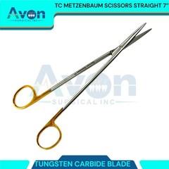 2PK – Premium TC Metzenbaum Scissors, Gold – German Steel, Sharp Cut Shears