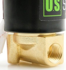 1/4″ Brass Electric Solenoid Valve – 12V DC, VITON Gasket, Direct Acting, Nor…