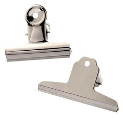 6 pcs Stainless Steel Binder Clips Strong Metal Paper Clamps