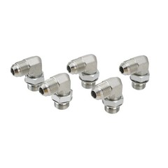 10 Pack 90 Degree Elbow Hydraulic Hose Fittings: 1/2″ JIC 37° Male x #8 SAE/ORB