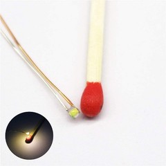 Title25pcs Pre-soldered Micro Litz Wired Warm White SMD LED 0603 + Resistor
