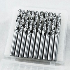 KLOT 10pcs Solid Carbide Drill Bit 3.6mm-6.0mm 2-Flute Straight Shank Twist K10