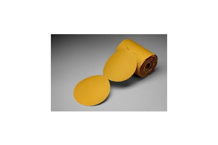 3M 255L Stikit Gold Film Disc Roll P180 – 5″ PSA, Open Coat, 125 Discs #82467