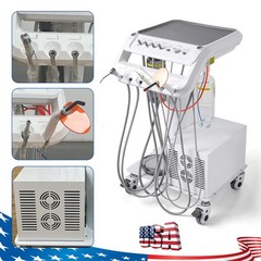 Portable Dental Mobile Delivery Unit with Air Compressor Curing Light Scaler