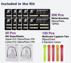 Easy-to-Install 200pcs Roth Brackets for DIY Braces – Stainless Steel Quality