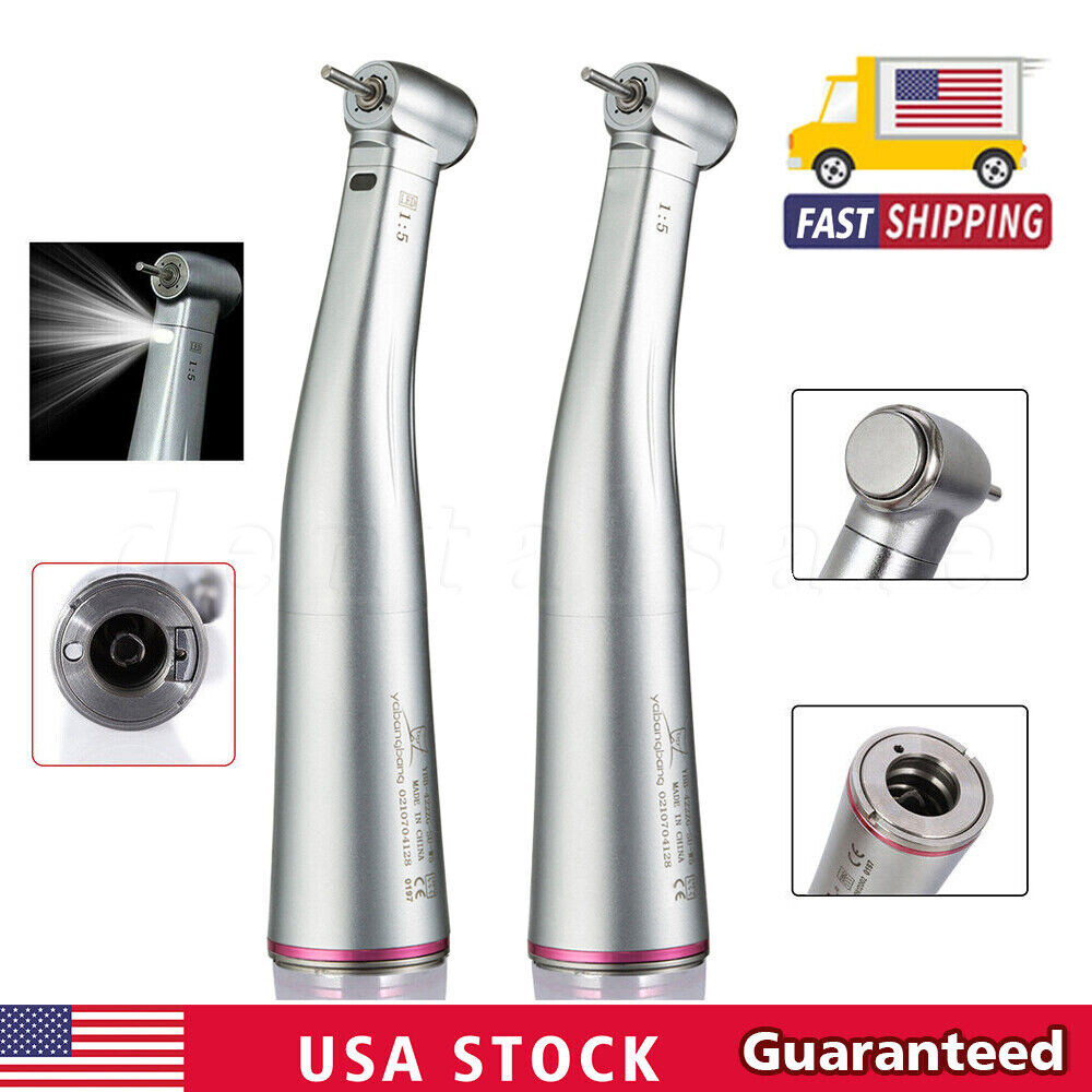 Dental 1:5 Increasing Handpiece Contra Angle LED /No LED fit NSK Electric Motor