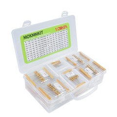 1500-Piece Resistor Kit – 1 Ohm to 10M Ohm, 1/2W 5% Carbon Film Assortment
