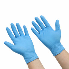 2000 Pcs, Blue Nitrile Powder-Free Disposable Gloves Small 3 MIL Finger-Textured