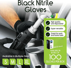 Black Nitrile Disposable Gloves Small | 4.5 Safety Medical Cooking Cleaning