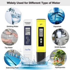 PH Meter, TDS&EC PPM Meter Water Tester for Household Drinking,Pool and Aquarium
