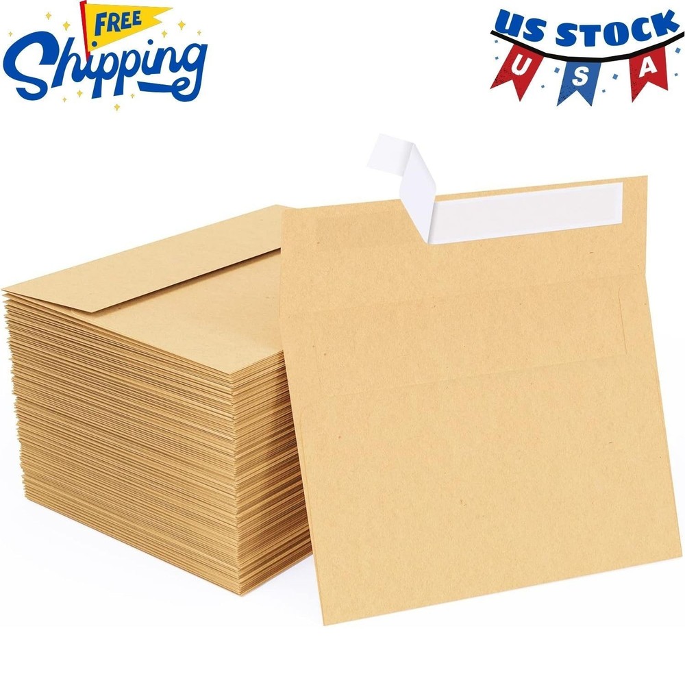A7 Light Brown Kraft Envelopes Self Seal 1000 Pack, 120 GSM Printable 5×7 Mai…