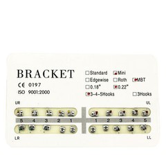 US Dental Orthodontic MIM Metal Brackets Mini Roth MBT 018 022 Slot 3 4 5 Hooks