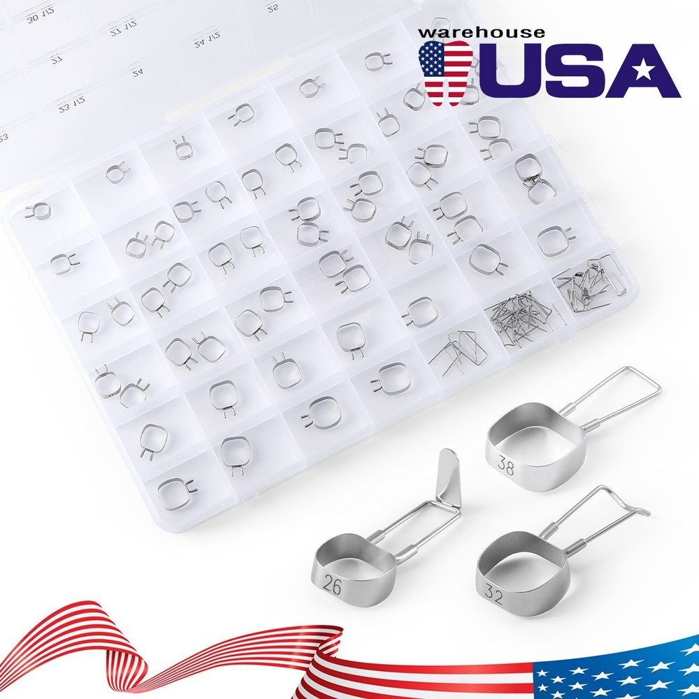 AZDENT Dental Orthodontic Kids Space Stainless steel Bands #23 -#42 with Wires