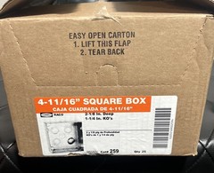 (25) Hubbell Raco 259 | 4-11/16” Box | 2-1/8” Deep | 1-1/4” KOs *NEW*