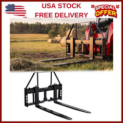 4000Lbs Attachments Mini Skid Steer Pallet Fork Frame, 48″ Pallet Fork Blades