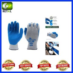 Atlas 300 Heavy-Duty Crinkle Grip Gloves – XX-Large, Blue for Work & Projects
