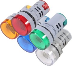 2//4/8X AC60-500V 22MM LED Voltmeter Voltage Meter Indicator Pilot Light New DIY