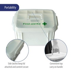 Deke Home – Portable First Aid Medicine Organizer Handle Plastic Family Medical