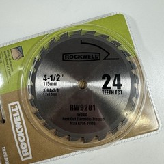 Rockwell RW9281 4.5″ 24 Tooth Carbide Tipped TCT Circular Wood Blade 2 Pack NEW