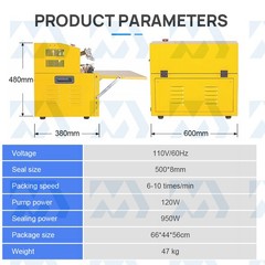 Automatic External Packing Food Industrial Vacuum Inflatable Sealer Machine