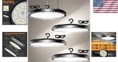 6500K UFO LED Garage Shop Lights – 320W Industrial Lighting w/ 5-