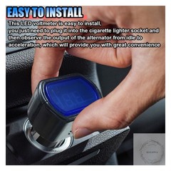 Car LED Digital Voltmeter, DC 12V/24V Cigarette Lighter Voltage Meter, Volt Gaug