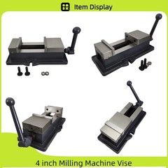 4 inch Milling Machine Clamp Vise Bench Vice Flat-jaw Vise 19KN Force