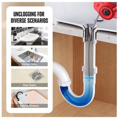 Efficient 25ft Cordless Drain Auger Kit with Storage Bag