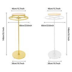 Round Clothing Display Rack Floor-standing Garment Hanging Rack 23.6*55.1inch US