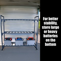 EBC Battery Black Battery Rack Stands Insanely Strong Storage Rack Holds 12