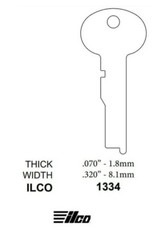 Ilco 1334 Nickel Silver Flat Key Blank uncut (1 Key)