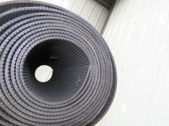 24″W x 20′ Rough Grip Top Rubber Conveyor Belt 2-Ply Black 20′ Length