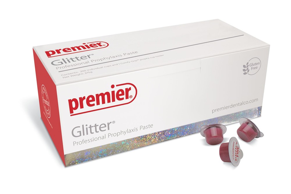 Premier Dental 9007432 Glitter Prophy Paste Medium Bubblegum 200/Bx