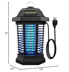 Gootop Bug Zapper Outdoor Mosquito Zapper 3 Prong Plug In Electric Fly Zapper