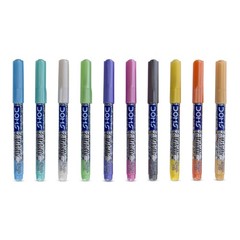DOMS Metallist Series Metallic Brush Pen (10 Assorted Shades)