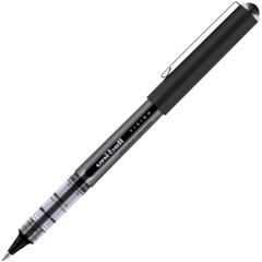 uni-ball VISION Stick Roller Ball Pen, Micro 0.5mm, Black Ink, 4pk