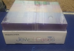 Memorex Jewel Cases 100 Pack Multi Color Slim CD Factory Sealed