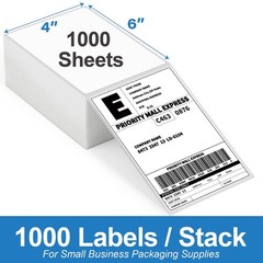 2000 4×6 Thermal Labels 1000/Stack, Thermal Labels 4×6 Fanfold with Rollo, Ze…