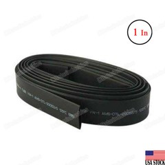 Black Heat Shrink Tubing 1” Diameter x 4 Ft 2:1 Ratio Sleeve Wire Wrap (25mm)
