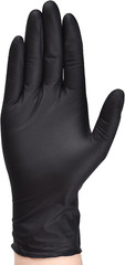 Heavy-Duty Black Disposable Nitrile Gloves, Box of 100, 6-Mil, Fully Textured…