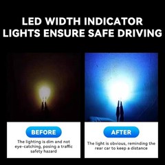 30-Pack T10 W5W 194 LED Light Bulbs, 0.36W 12V 6000K COB Interi Color: ICEBLUE