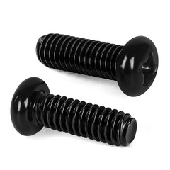 x 14mm Pan Head Machine Screws, Cross Screw, 304 Stainless Steel, Black Finis…