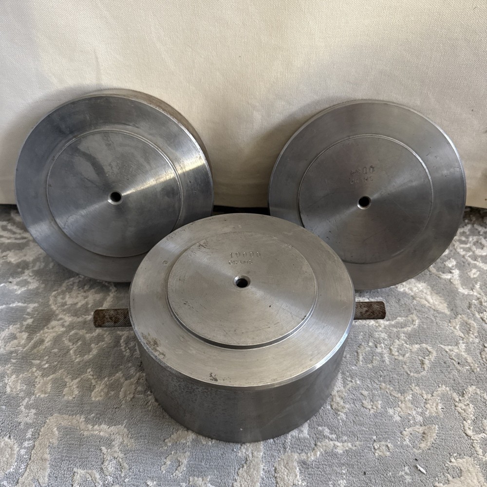 Aluminum Dead Weight 10000, 6600, 4900 Grams Laboratory 6 Inch Diameter