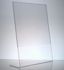 Dazzling Displays 10 Acrylic 8-1/2″ x 11″ Slanted Sign Holders