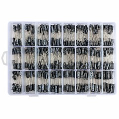 500PCS Electrolytic Capacitor Assortment Kit Set Box 0.1UF-1000UF 24 Values