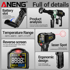 Infrared Thermometer LCD Digital Non-contact Laser IR Temperature Gun Temp Meter