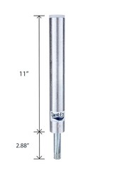 11-Inch Brushed Aluminum Boat Seat Post with Lock N Pin Safety Technology